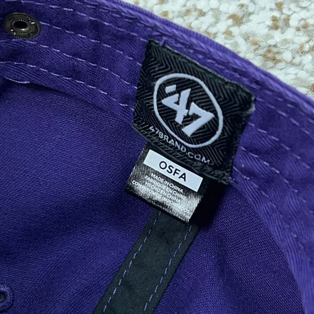 Minnesota Vikings Hat Cap Strap Back Purple NFL Football Mens OSFA 47 Sports Dad